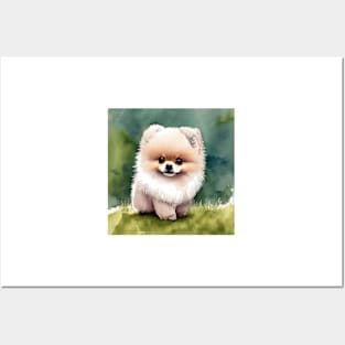 Cute Pomeranian Puppy Art 1 Posters and Art